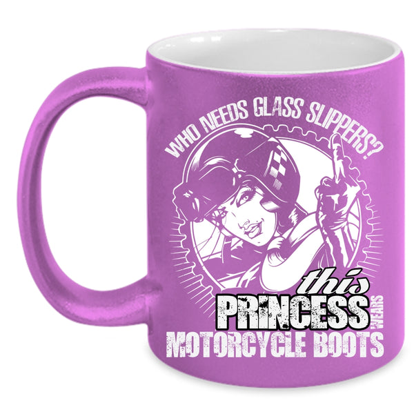 This Princess Wears Motorcycles Boots Coffee Mug, Cool Girls Coffee Cup