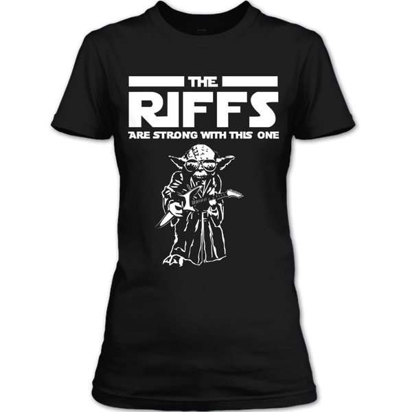 A black t-shirt with the shopify logo