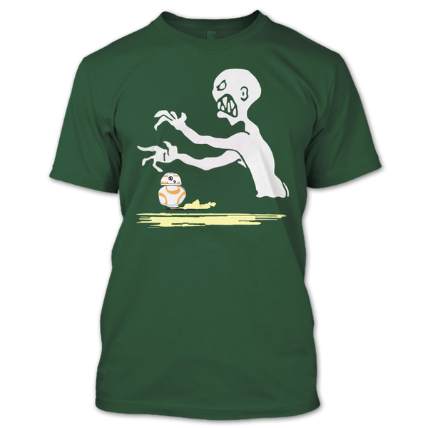 A black t-shirt with the shopify logo