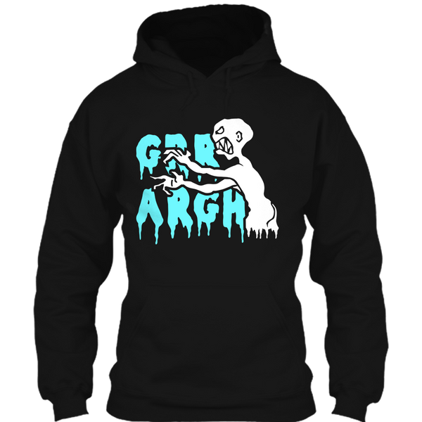 A black t-shirt with the shopify logo