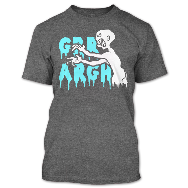 A black t-shirt with the shopify logo