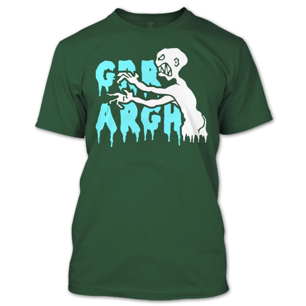 A black t-shirt with the shopify logo