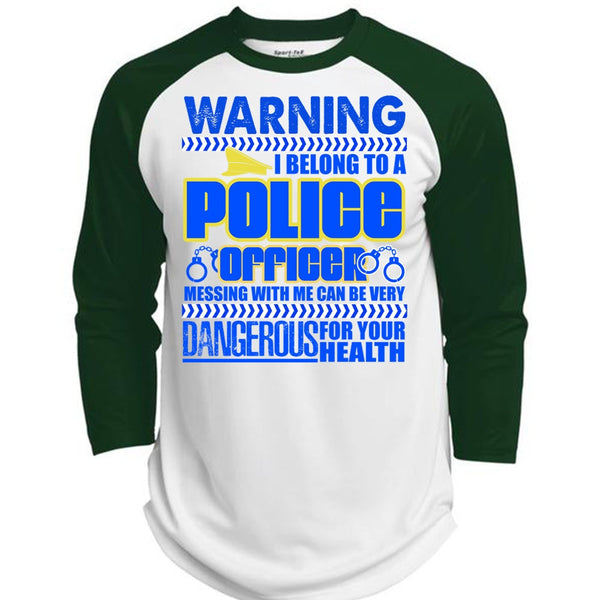 I Belong To A Police Officer T Shirt, I Love Police T Shirt, Awesome T-Shirts  (Polyester Game Baseball Jersey)
