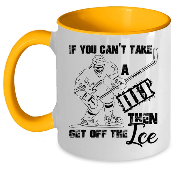 Funny Hockey Player Coffee Mug, Cool Ice Hockey Accent Mug