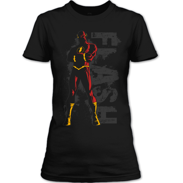 A black t-shirt with the shopify logo