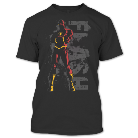 A black t-shirt with the shopify logo