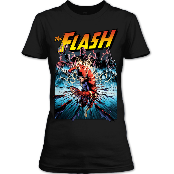 A black t-shirt with the shopify logo