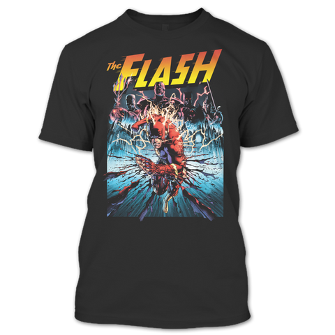 A black t-shirt with the shopify logo