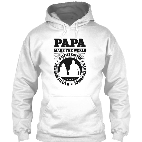 Papa Make The World A Little Softer T Shirt, Awesome Papa T Shirt