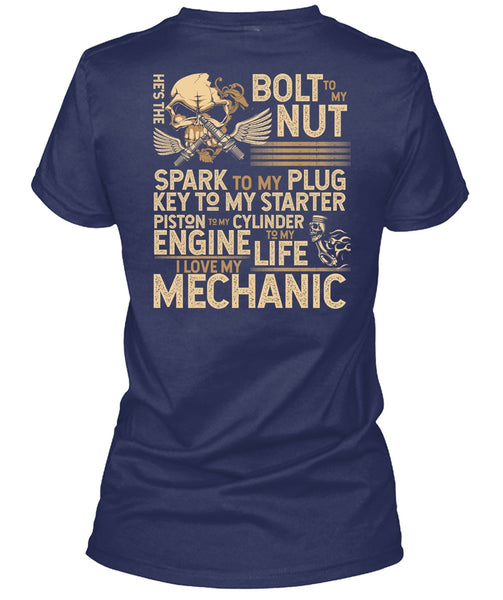I Love My Mechanic T Shirt, Engine Life T Shirt