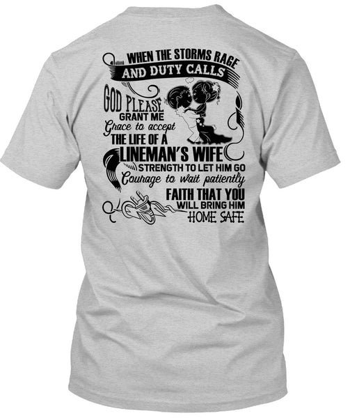 The Life Of A Lineman's Wife T Shirt, I Love Lineman T Shirt