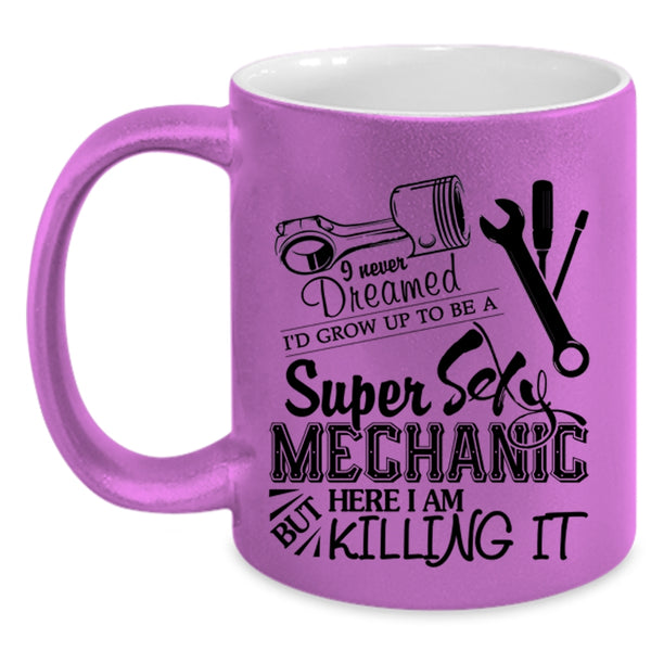 Being A Mechanic Coffee Mug, I'd Grow Up To Be A Mechanic Accent Mug