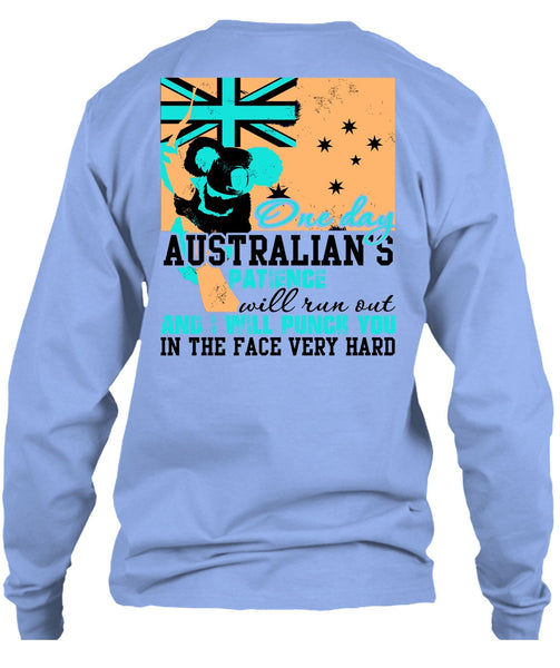 On Day Australian's Patience T Shirt, I Love Veteran T Shirt