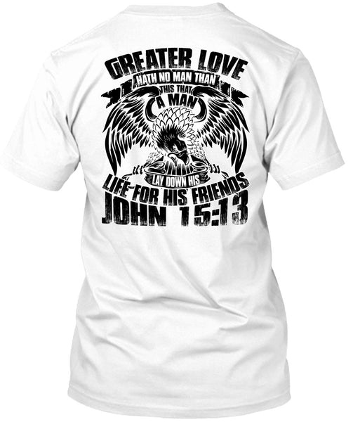 A black t-shirt with the shopify logo