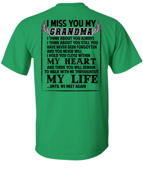 I Miss You My Grandma T Shirt, I Love Nana T Shirt