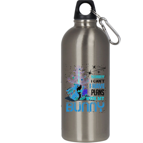 I Have Plans With My Bunny 20 oz Stainless Steel Bottle,Cool Christmas Outdoor Sports Water Bottle