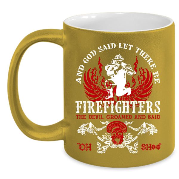 There Be Firefighters Coffee Mug, Cool Firefighter Coffee Cup