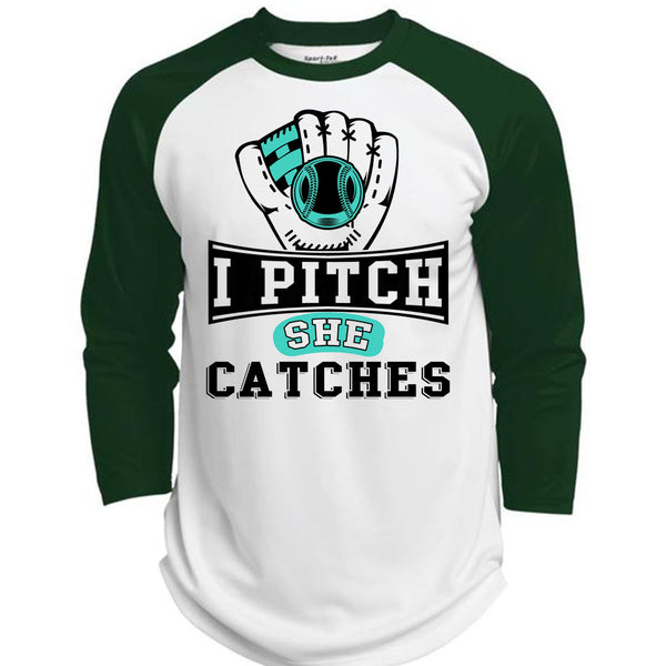 I Pitch She Catch T Shirt, Being A Baseball Player T Shirt, Awesome T-Shirts  (Polyester Game Baseball Jersey)