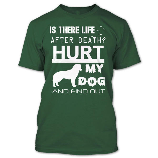 Is There Life After Death T Shirt, Hurt My Dog And Find Out T Shirt