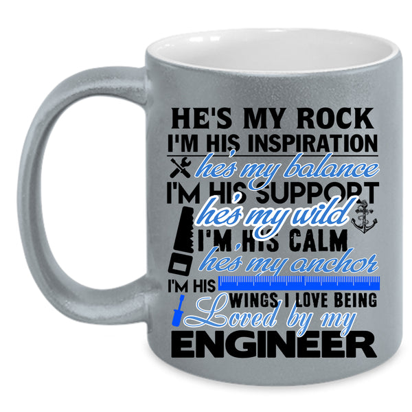 Cool Couple Coffee Mug, I Love Being Loved By My Engineer Accent Mug