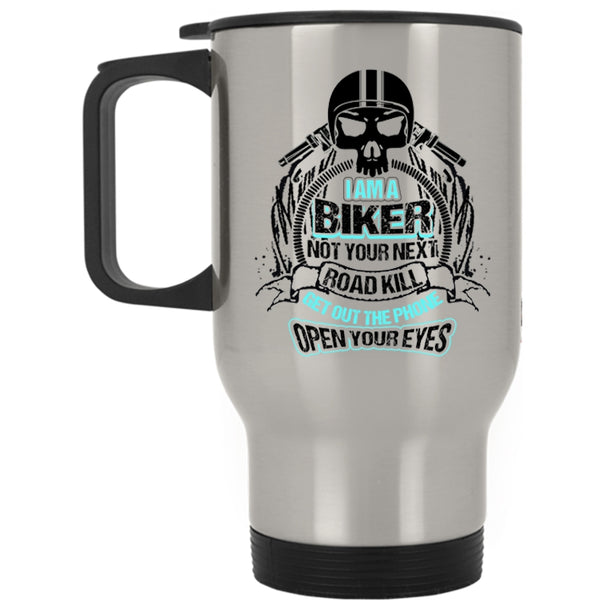 Awesome Gift For Biker Travel Mug, I Am A Biker Mug