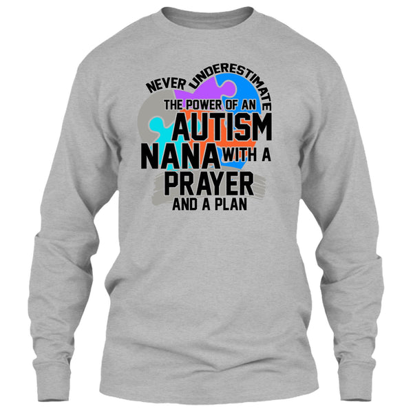 Never Underestimate T Shirt, Coolest Autism Nana T Shirt