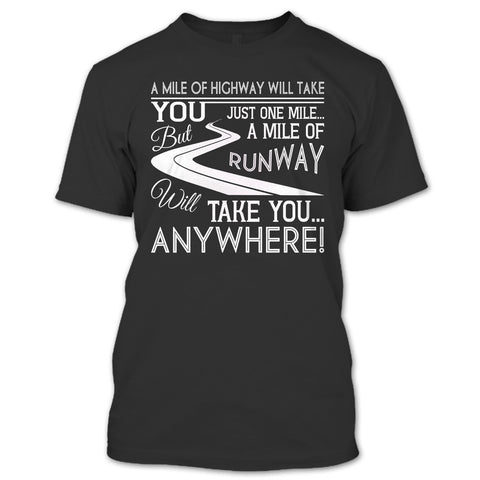 A black t-shirt with the shopify logo