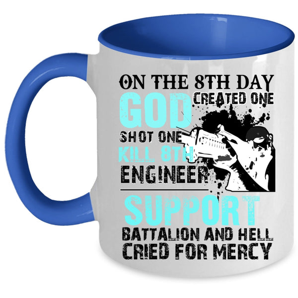 Cool Engineers Coffee Mug, On The 8th Day Created Engineer Accent Mug