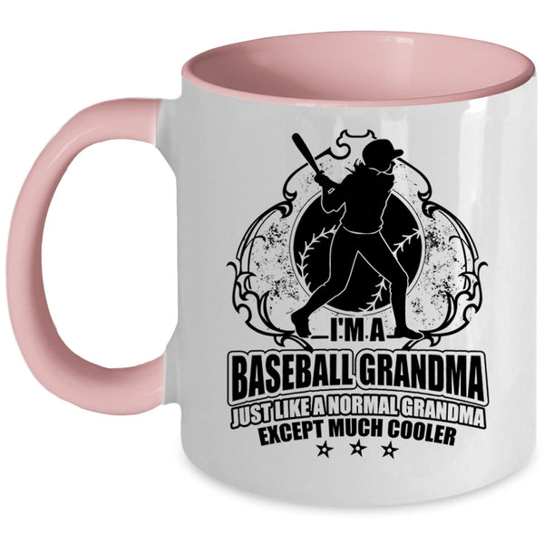 Cool Grandma Coffee Mug, I'm A Baseball Grandma Accent Mug