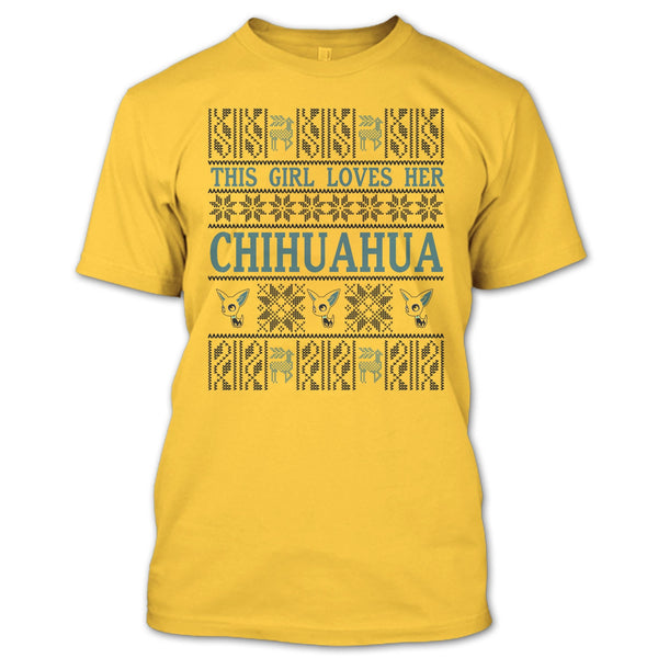 This Girl Loves Her Chihuahua T Shirt, Coolest Merry Christmas T Shirt