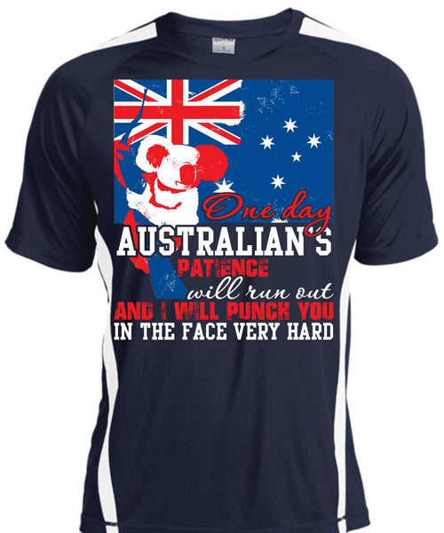 On Day Australian's Patience T Shirt, Being A Veteran T Shirt, Cool Shirt