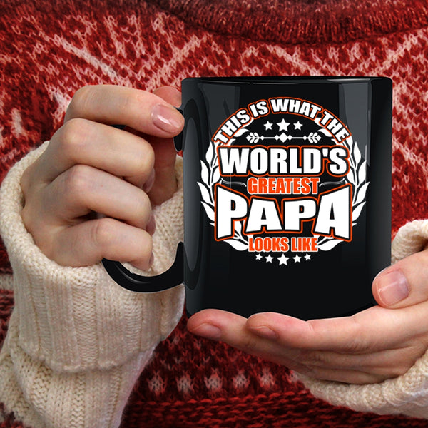 What The World's Greatest Papa Look Like Coffee Mug, Cute Papa Coffee Cup