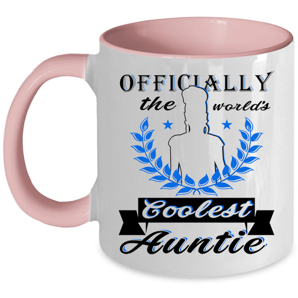 Coolest Auntie Coffee Mug, The Wprld's Coolest Auntie Accent Mug