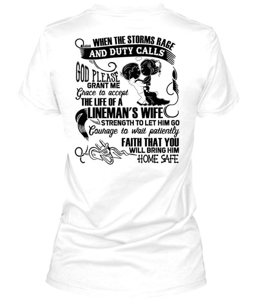 The Life Of A Lineman's Wife T Shirt, I Love Lineman T Shirt