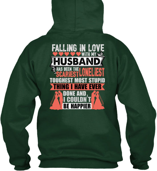 Falling In Love With My Husband T Shirt, I Couldn't Be Happier T Shirt