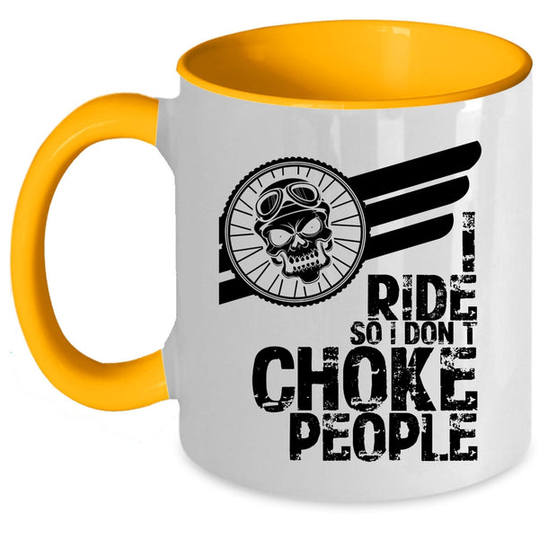 Cool Gift For Equestrians Coffee Mug, I Ride Accent Mug