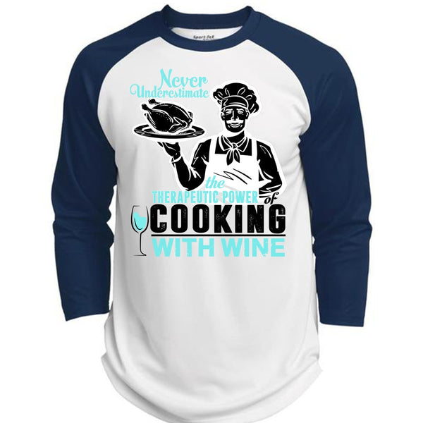 Cooking With Wine T Shirt, I Love Cooking T Shirt, Awesome T-Shirts  (Polyester Game Baseball Jersey)
