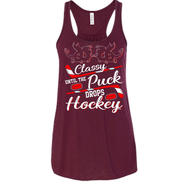Classy Until The Puck Drops Hockey T Shirt, Merry Christmas T Shirt, Cool T Shirt