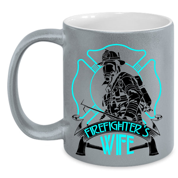 Cool Gift For My Wife Coffee Mug, Firefighter's Wife Accent Mug