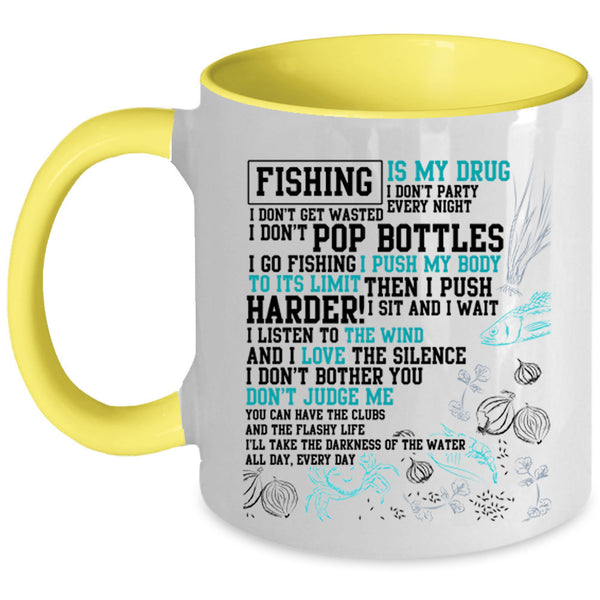 Cool Fisher Coffee Mug, I Go Fishing Accent Mug