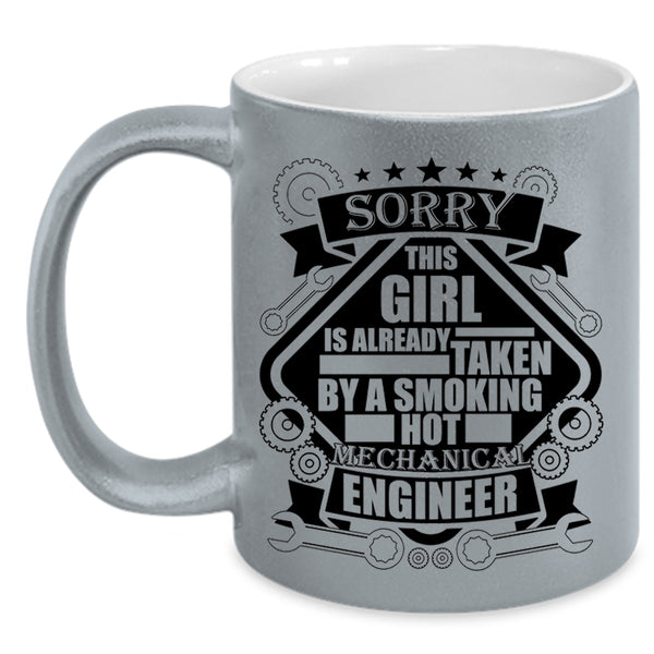 Beautiful Wife Coffee Mug, Taken By A Mechanical Engineer Accent Mug