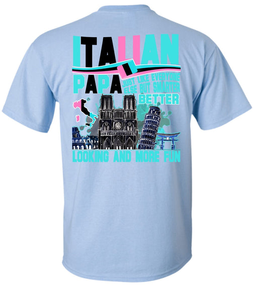 Italian Papa T Shirt, I Love Dad T Shirt