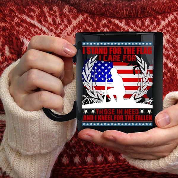I Stand For The Flag Coffee Mug, Cool American Flag Coffee Cup