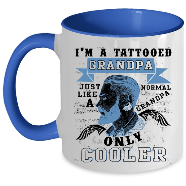 Cool Grandpa Coffee Mug, I'm A Tattooed Grandpa Accent Mug