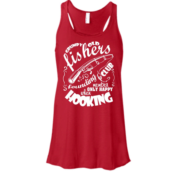 Grumpy Old Fishers T Shirt, Only Happy When Hooking T Shirt, Cool T Shirt