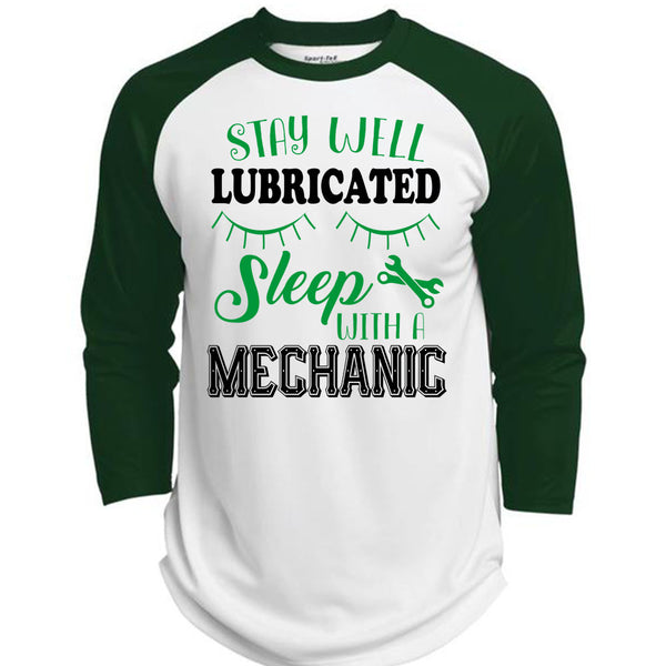 Stay Well Lubricated Sleep With A Mechanic T Shirt, Being A Mechanic T Shirt, Awesome T-Shirts  (Polyester Game Baseball Jersey)
