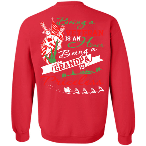 Being A Grandpa Is Priceless T Shirt, I Love Veteran Sweatshirt