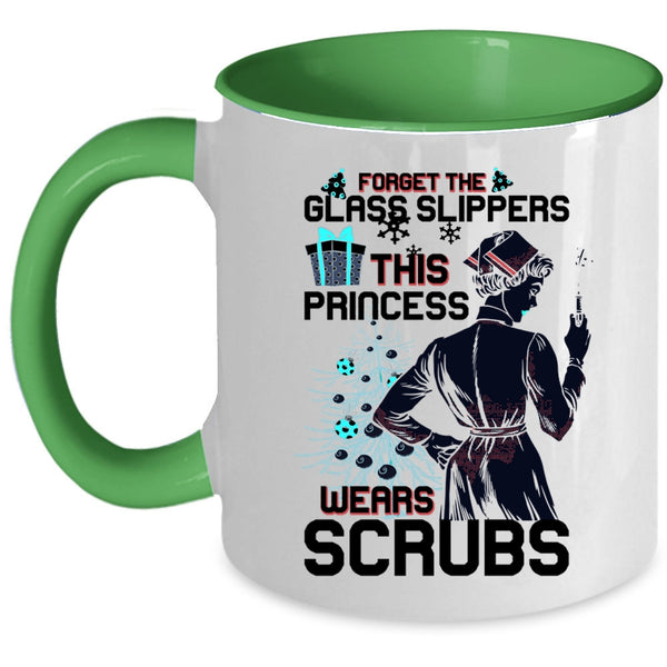 Cute Nurse Coffee Mug, This Princess Wears Scrubs Accent Mug