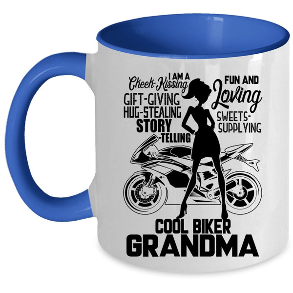 Cool Biker Grandma Coffee Mug, I Am A Cool Biker Grandma Accent Mug