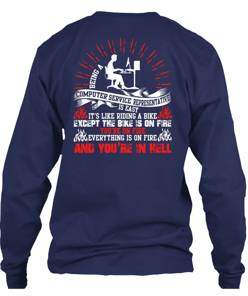 Being A Computer Service T Shirt, Riding A Bike T Shirt